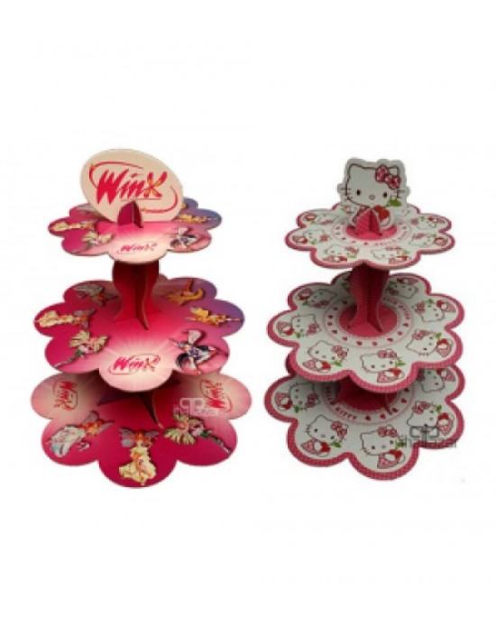 Çift Taraflı Winx+Hellokity Muffin Stand