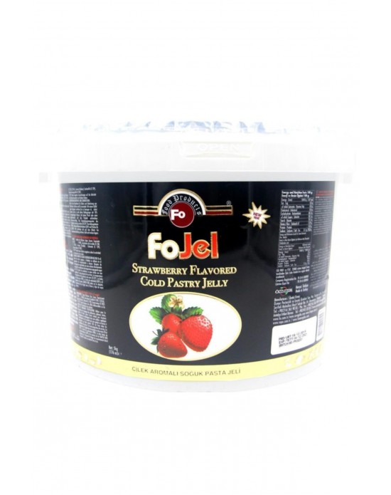 Fo Çilek Aromalı Soğuk Pasta Jeli 5 Kg