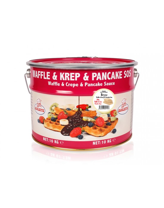 Ovalette Beyaz Waffle Krep Sos 10 Kg.